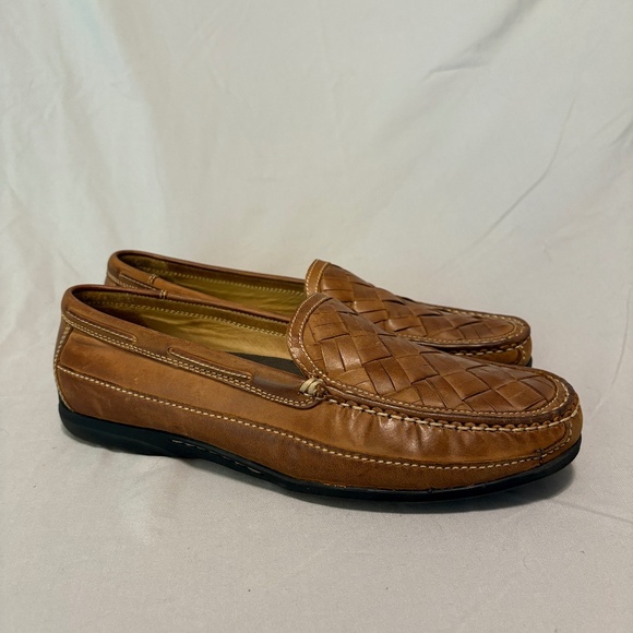 J&M brown Sheep Skin Loafers with memory foam - Picture 1 of 9